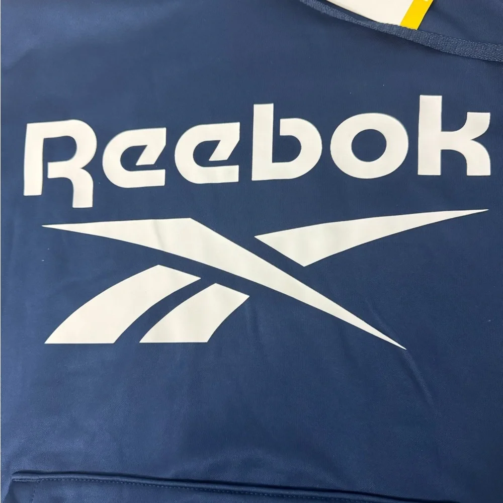 Reebok Men Medium Navy Blue Hoodie New With Tags - Picture 6 of 7